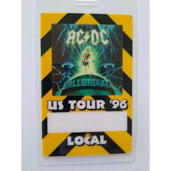 AC/DC BallBreaker Backstage Pass Original 1996 Hard Rock Music Laminated US Tour - Picture 1 of 4